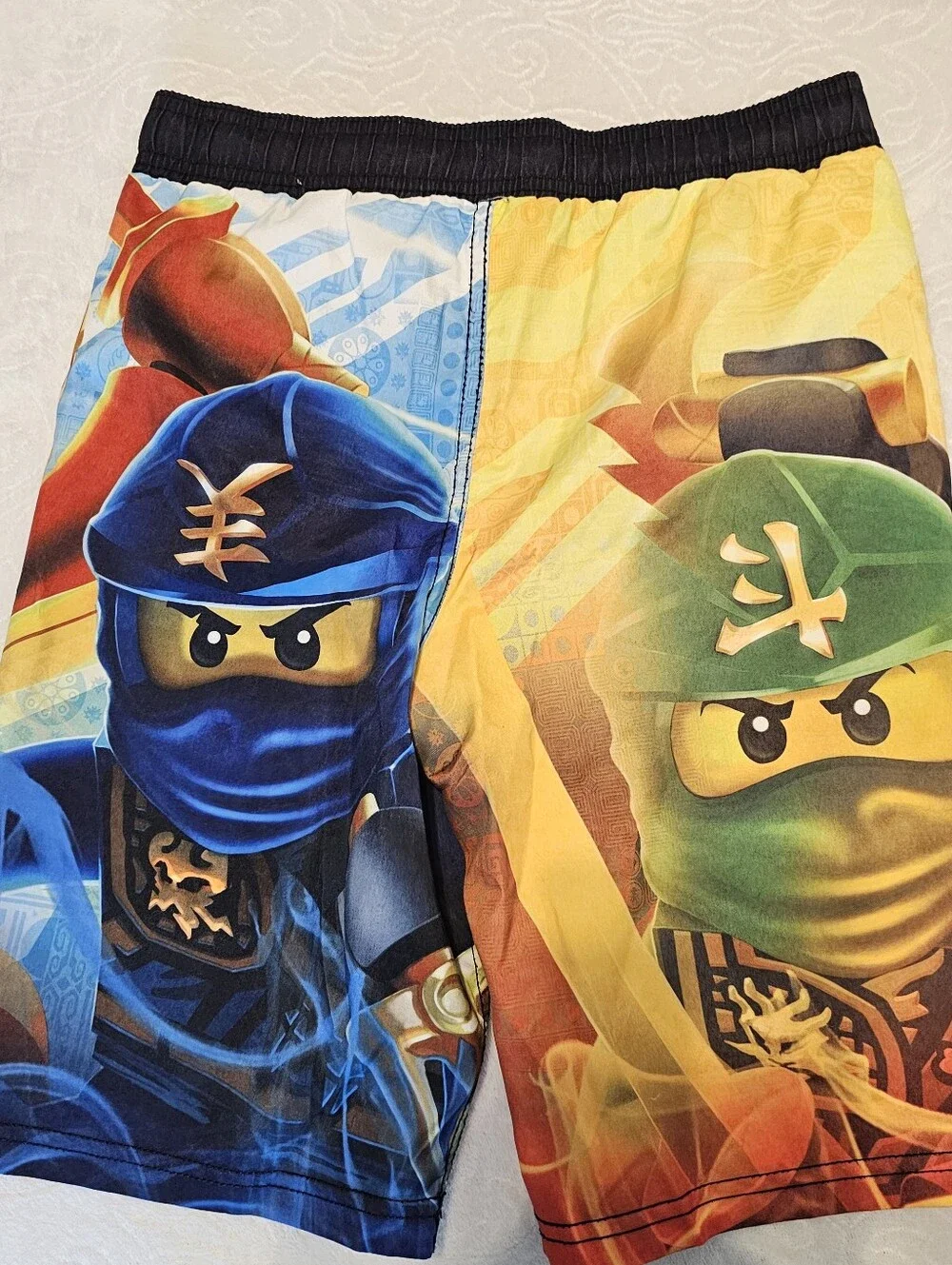LEGO Ninjago Boys Swim Trunks Board Shorts – Size Boys 8 (M) – Kai, Jay, Lloyd,